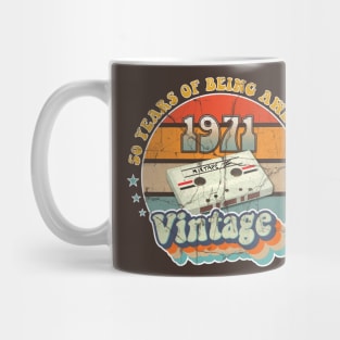 Vintage 50 Years Old Birthday Classic Cassette - 1971 Mug